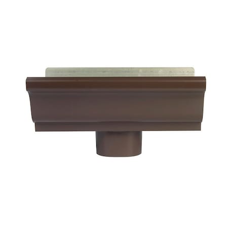 Amerimax Home Products Amerimax 5.5 in. H X 10 in. W X 5.5 in. L Brown Aluminum K Gutter End with Drop 2501019